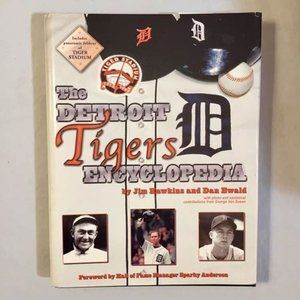 Detroit Tigers Book Y2K Baseball Encyclopedia + Tiger Stadium Art Poster